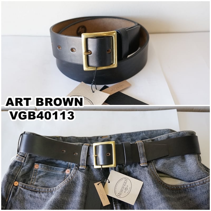 ARTBROWN(アートブラウン)メンズ レザーベルト 40113 本革 クロム