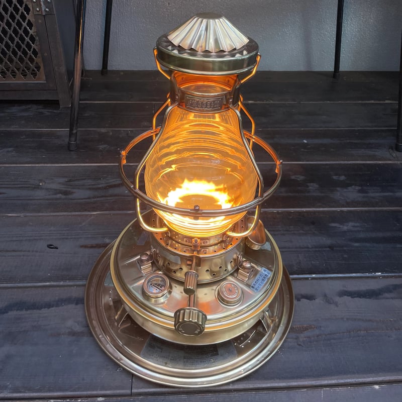 日本船燈 ニッセン 石油ストーブ ゴールドフレーム 真鍮製 IS-3DX ①