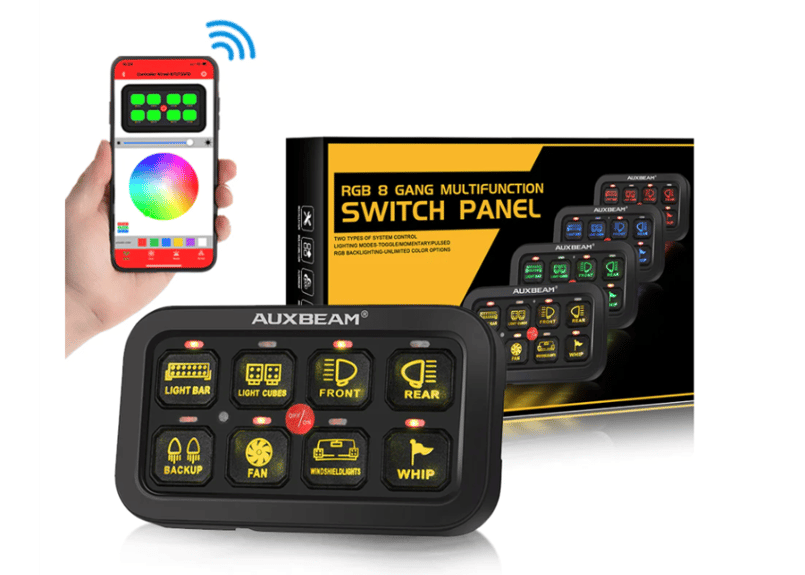 AUXBEAM 【接続機数8】AR-800 ストロボ付き スマホ操作 スイッチパネル