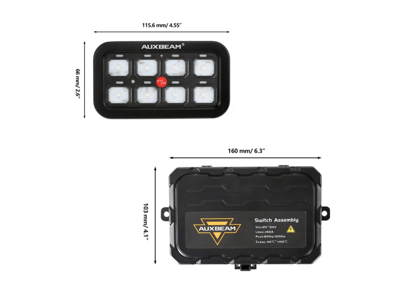 AUXBEAM 【接続機数8】AR-800 ストロボ付き スマホ操作 スイッチパネル