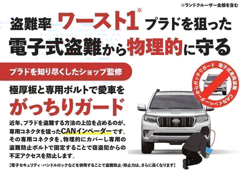 プラド150後期専用【CAN GUARD】 -CANガード- CANインベーダー盗難対策