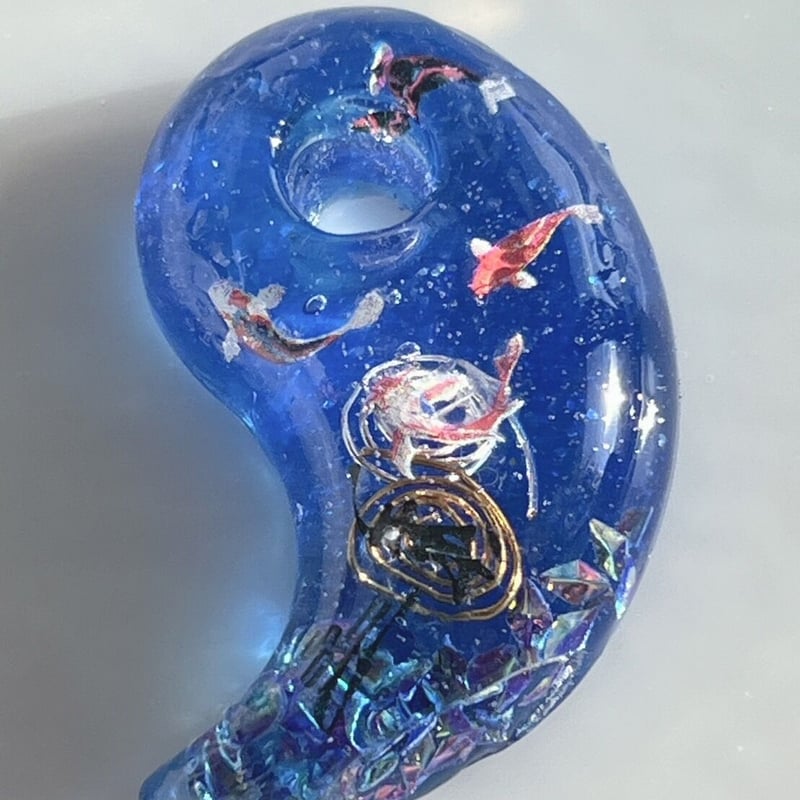 最強陰陽統合 ☯️勾玉オルゴナイト 鯉 （大） | 陰陽統合勾玉Connect