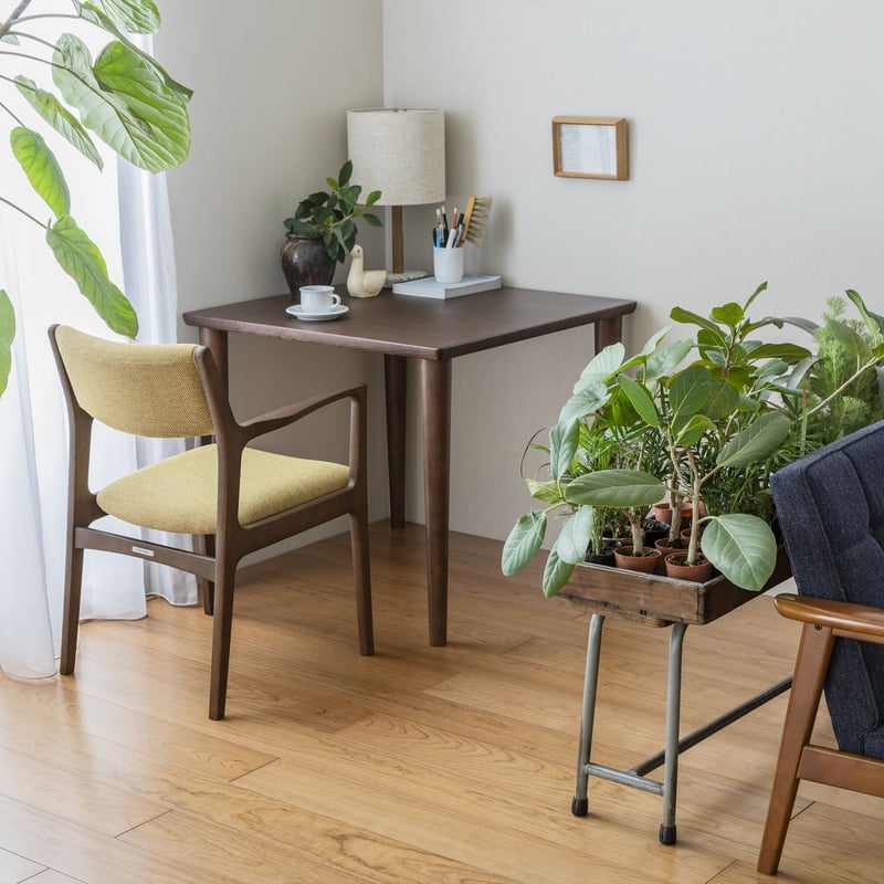 カリモク60 ダイニングテーブル800 ウォールナット色(トップ：オーク