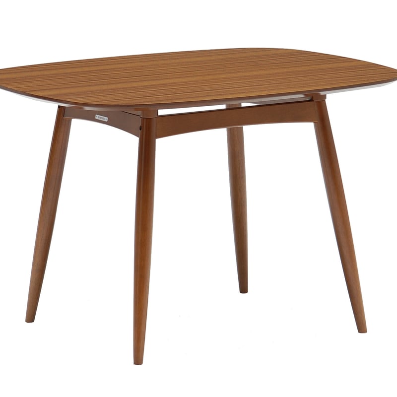 カリモク60 Dテーブル ウォールナット色 (トップ：メラミン化粧板