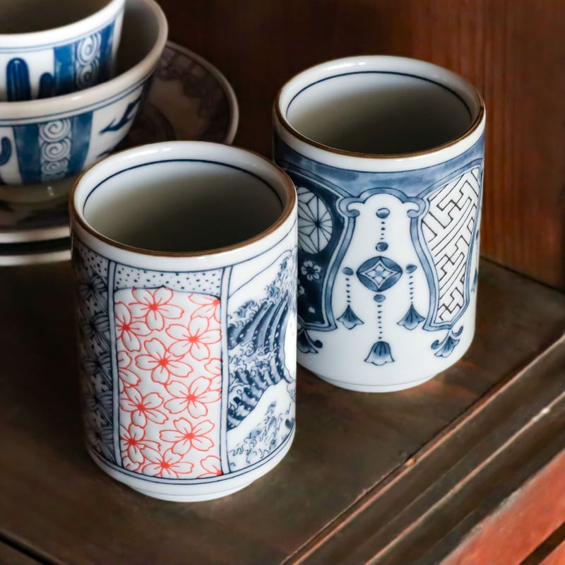 Shonzui 染付 寿司湯呑 | AWASAKA