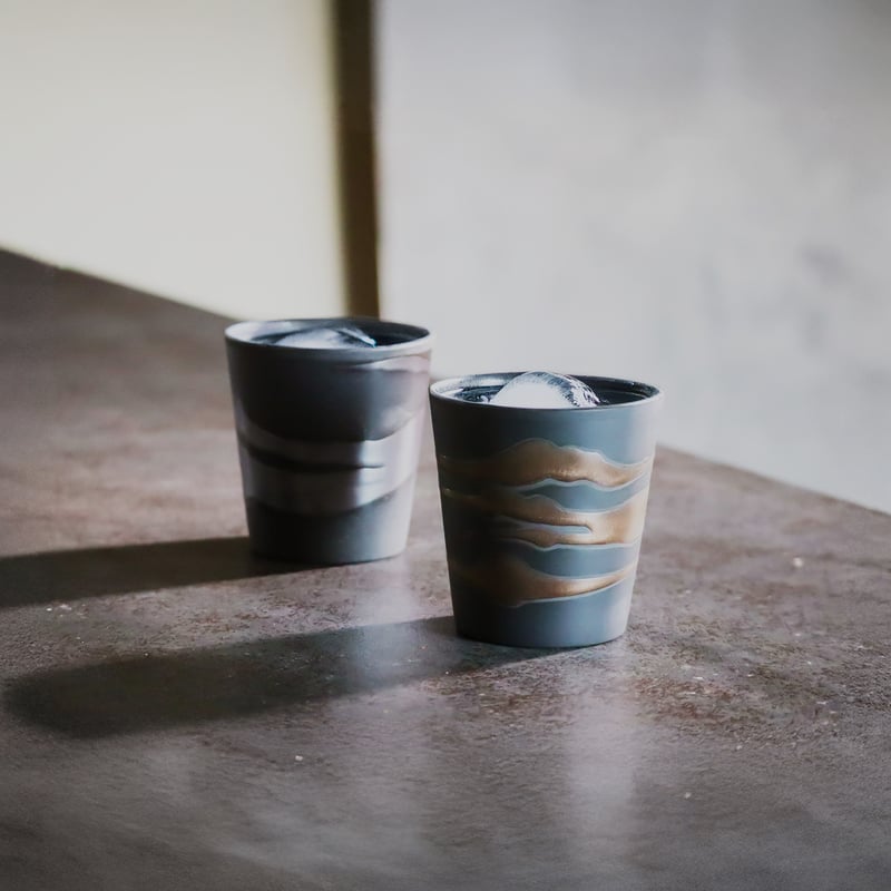 金銀流し ロックカップペア（木箱）［ギフトセット］ | AWASAKA