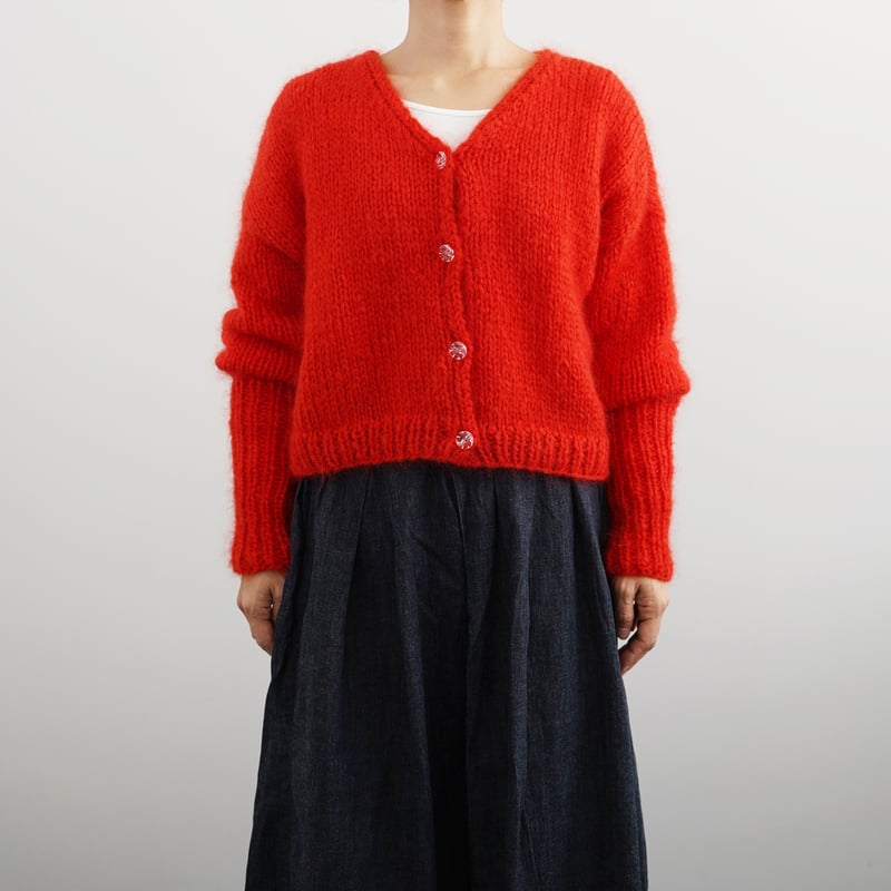 LANKALIMON」掲載モヘヤカーディガンキット（糸とレシピ掲載書籍