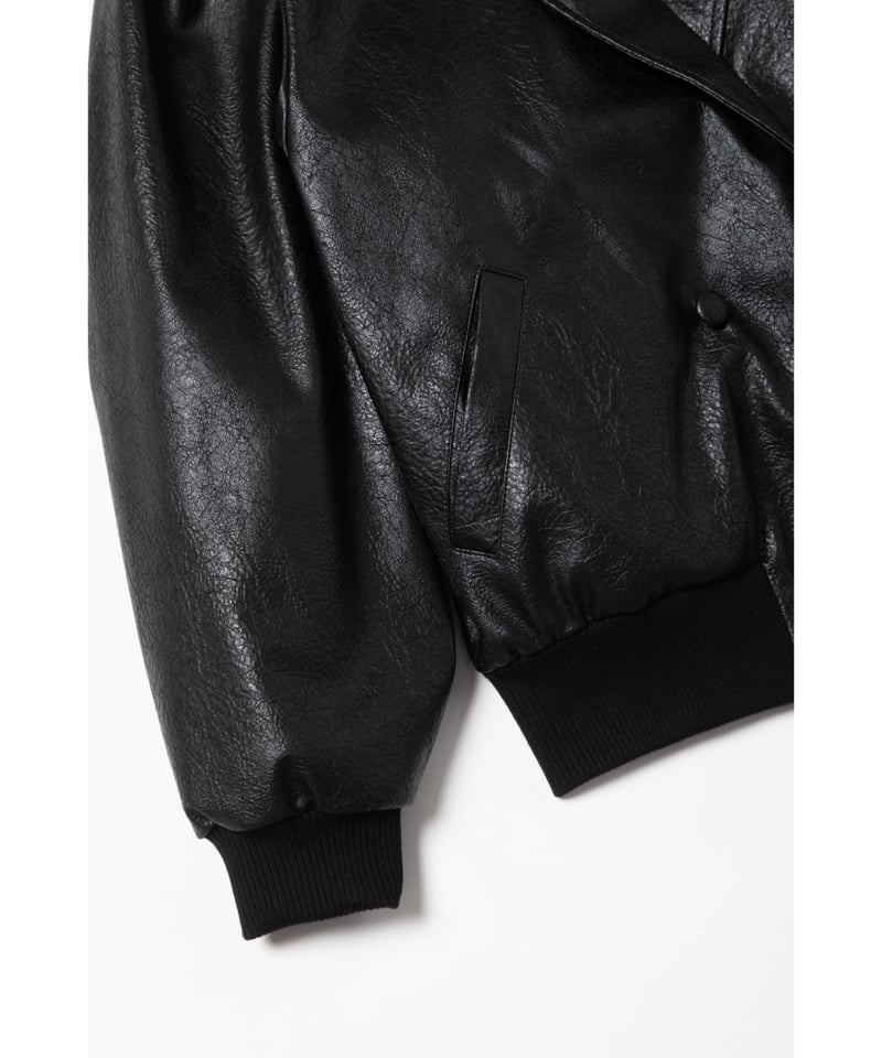 2way leather jacket / black | Tostalgic Clothing