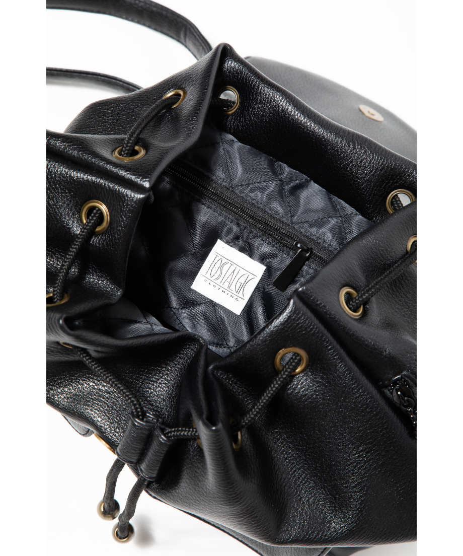 Leather backpack / black | Tostalgic Clothing