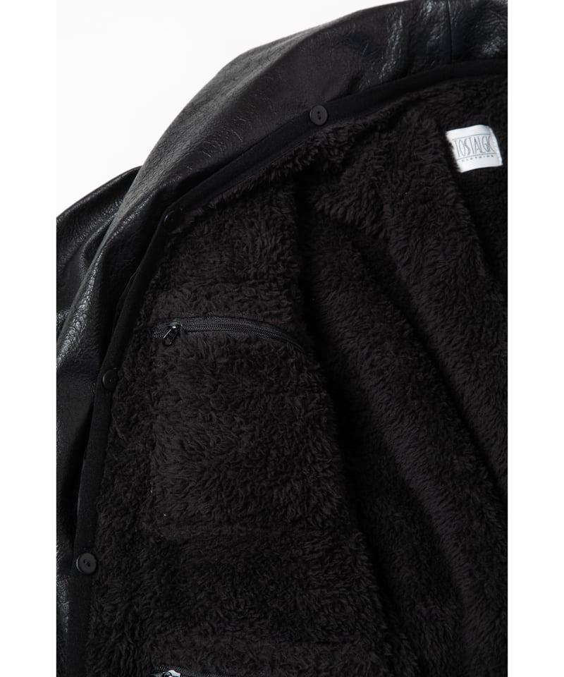 2way leather jacket / black | Tostalgic Clothing