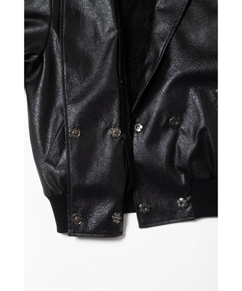 2way leather jacket / black | Tostalgic Clothing