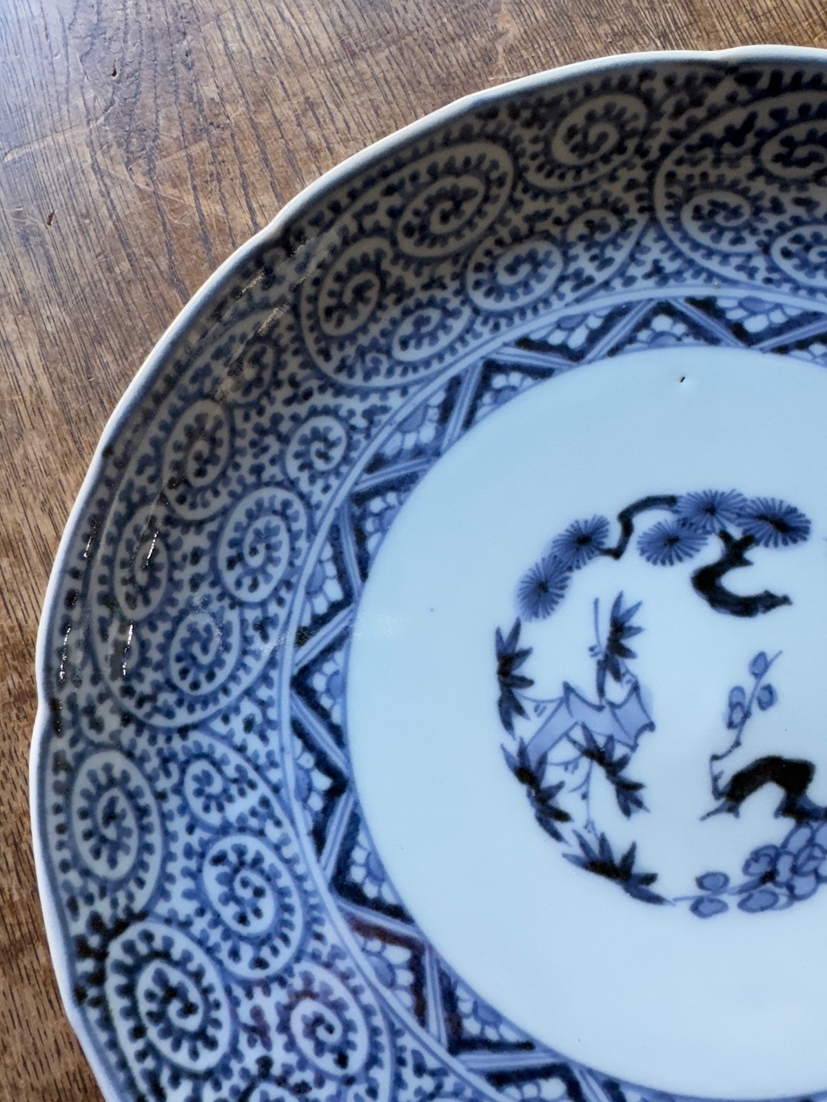 古伊万里 染付蛸唐草文 中皿 22.5㎝ 1枚 | Kaikaroman ONLINE STORE