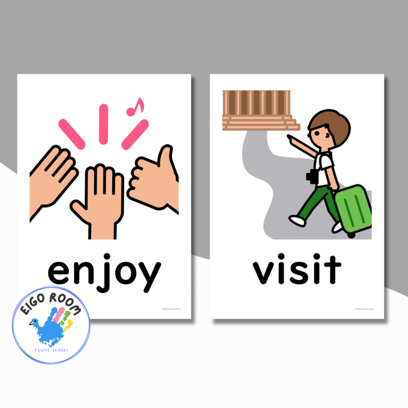 絵カード〈『New Horizon5・6』完全対応◎ Action Verbs Flashc