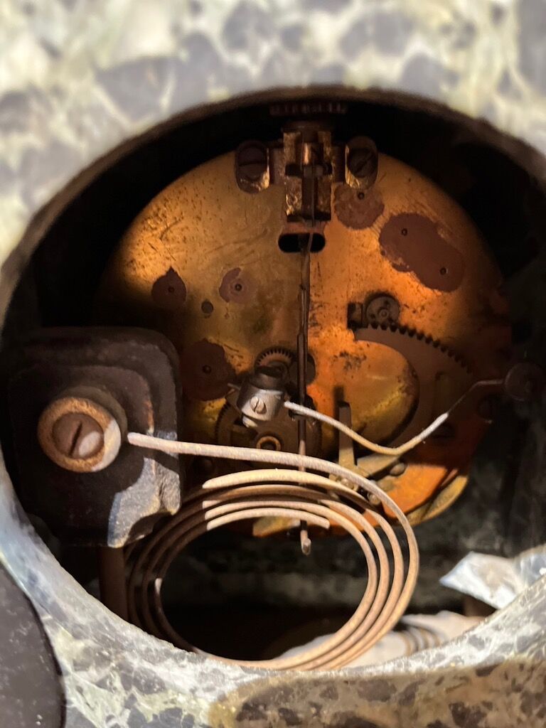 アンティーク・古い精工舎（SEIKO/セイコー）大理石台のゼンマイ式