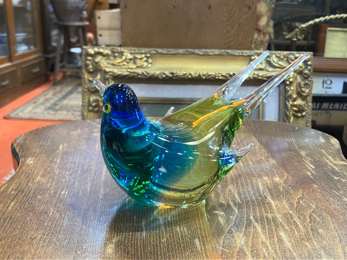 Multi Glass マルティグラス 鳥の置物 | アンティーク家具と喫茶