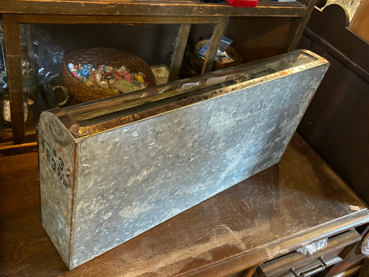 アンティーク ブリキ製ガラスケース ガラスショーケース 駄菓子ケース