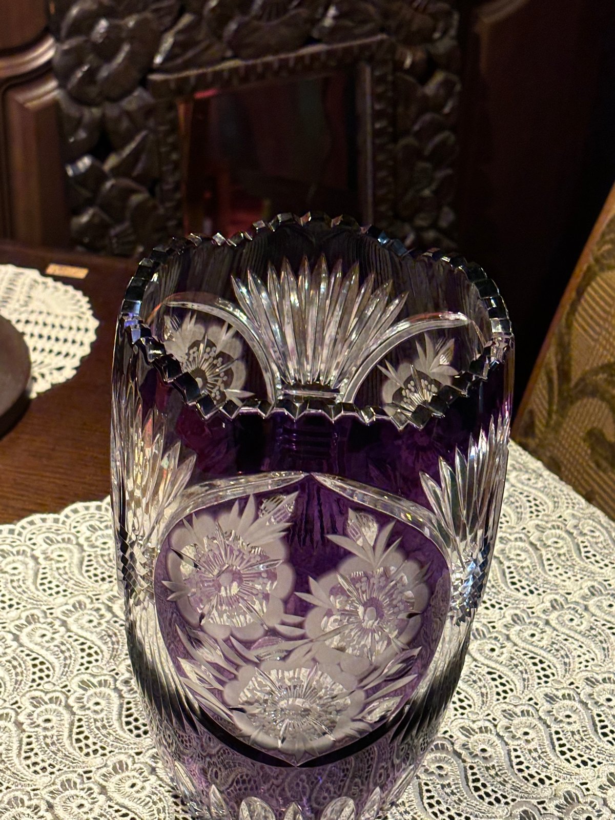 切子花瓶 フラワーベース クリスタル | アンティーク家具と喫茶
