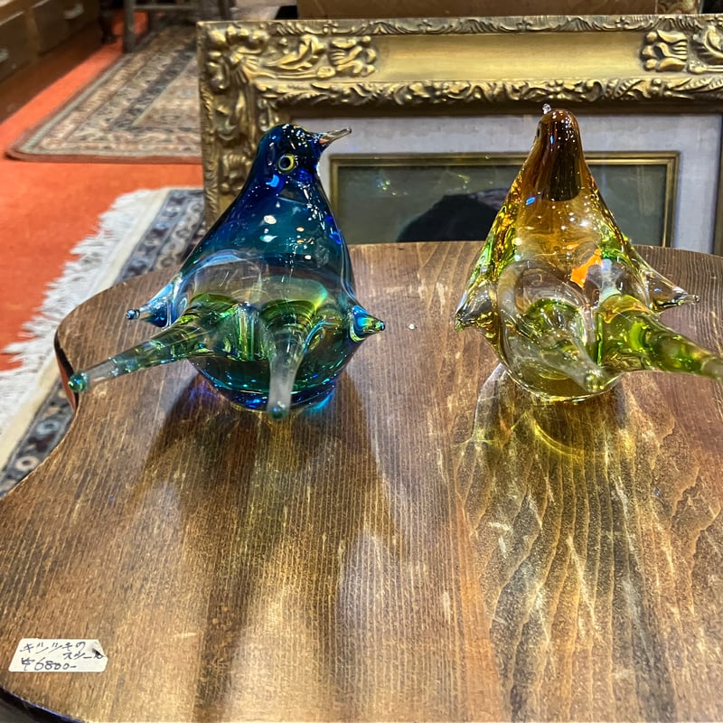 Multi Glass マルティグラス 鳥の置物 | アンティーク家具と喫茶