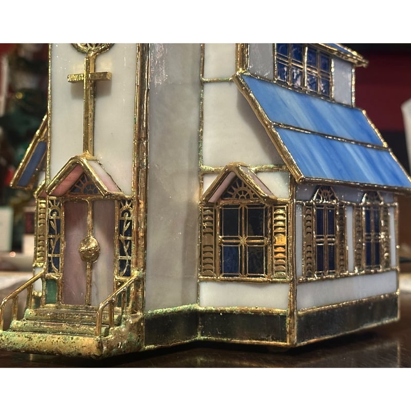 三明貿易 教会 ステンドグラス オルゴール付き | アンティーク家具と