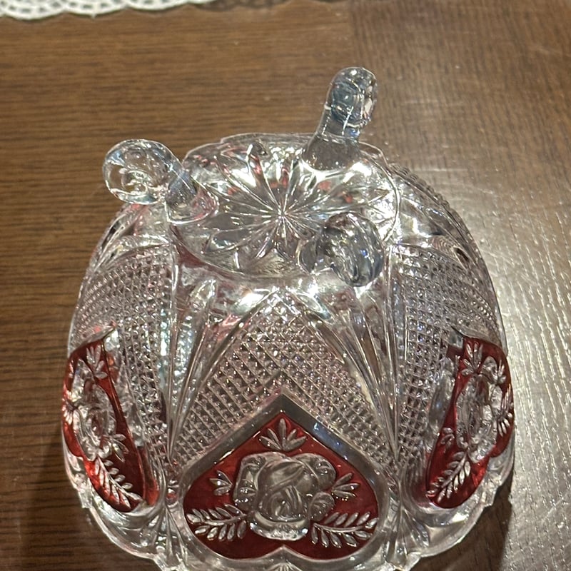 ホフバウアー（HOFBAUER) クリスタルキャンディポットドイツ製