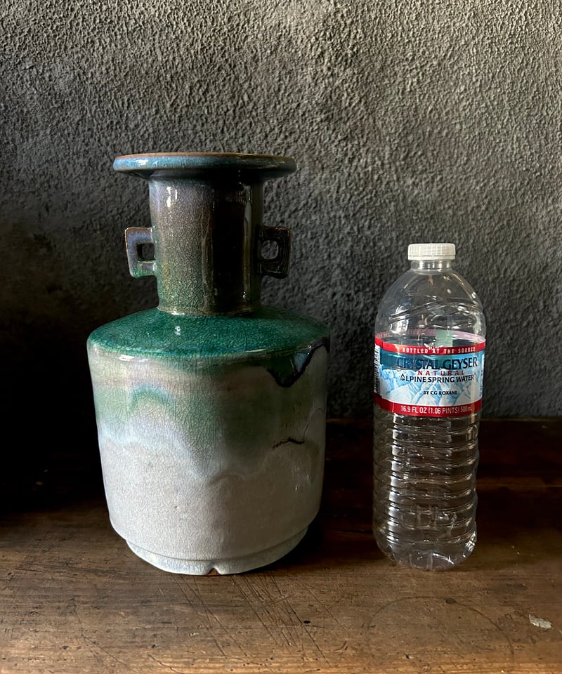 双耳花瓶/釉薬/緑/骨董 | 骨董・アンティークのオンラインショップ