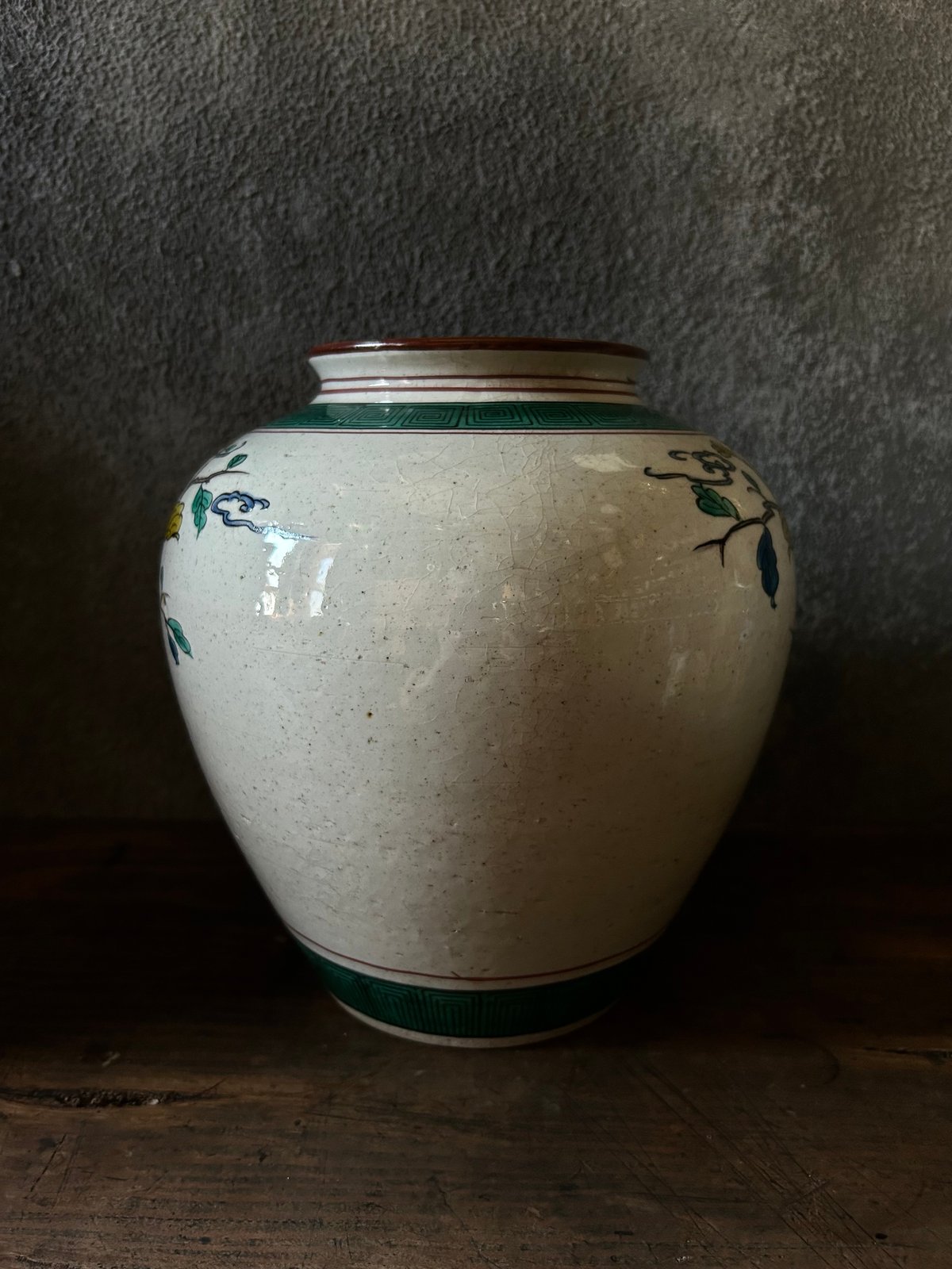 九谷焼/壺/花瓶/花鳥図/アンティーク | 骨董・アンティークの