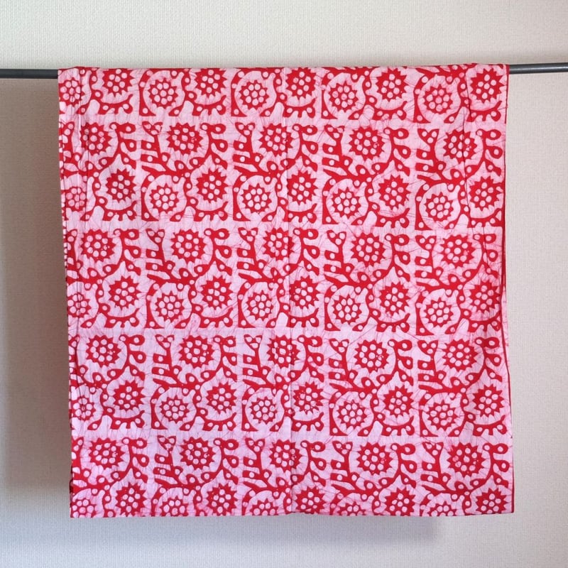 バティック 生地 ろうけつ染め ブロックプリント 約85×290cm インド綿