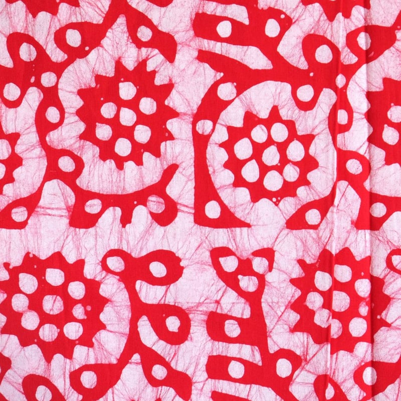 バティック 生地 ろうけつ染め ブロックプリント 約85×290cm インド綿