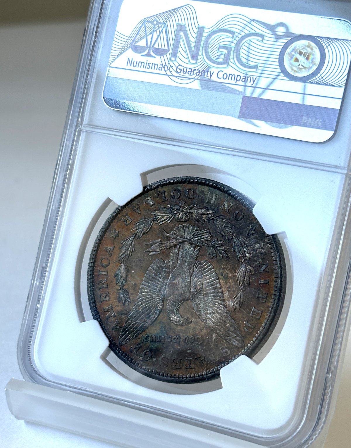 1900 (p) モルガンダラー 1ドル銀貨 レインボートーン アメリカ1880年1