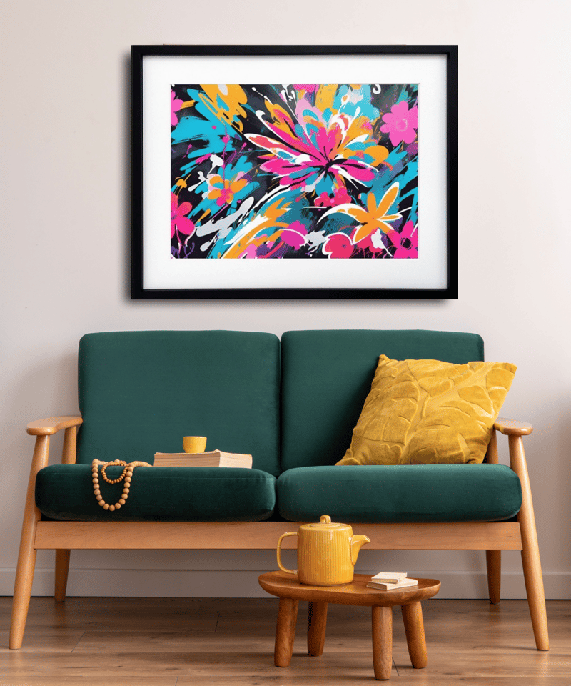 graffiti flower｜グラフィティ×ボタニカルアートポスター｜ストリート