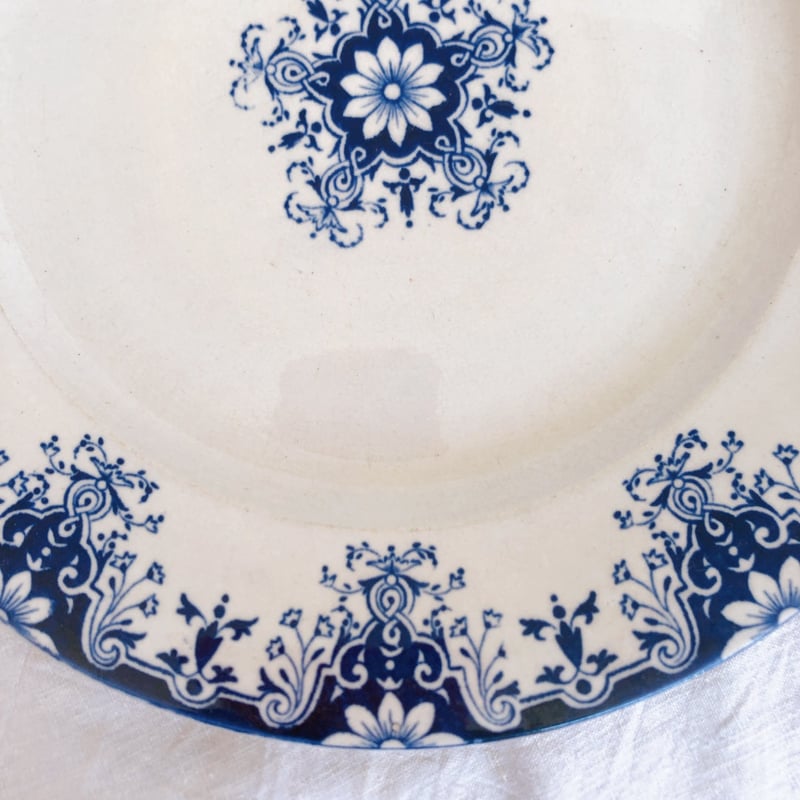 ヴィエイヤールボルドー ルアン ディナープレート ブルー フランス