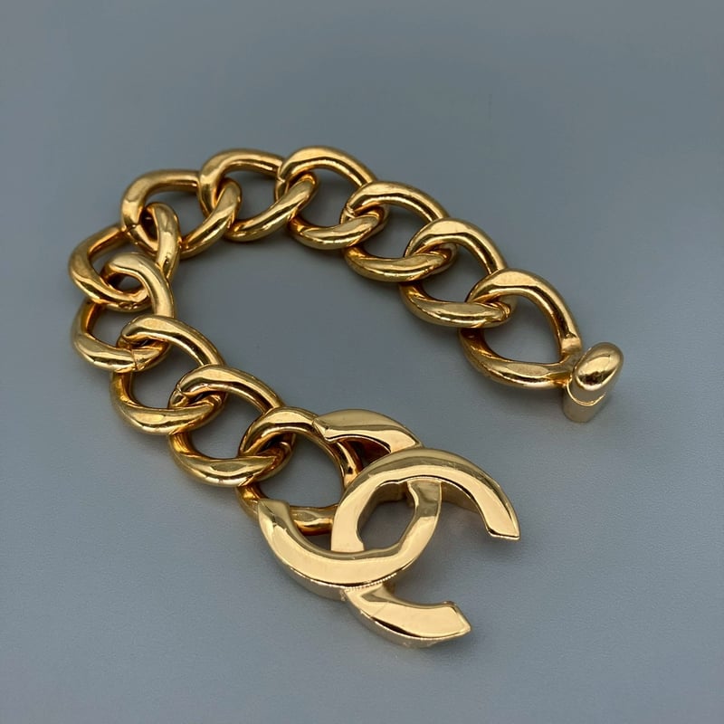 CHANEL (シャネル) ヴィンテージ ココマーク ターンロック ゴールド