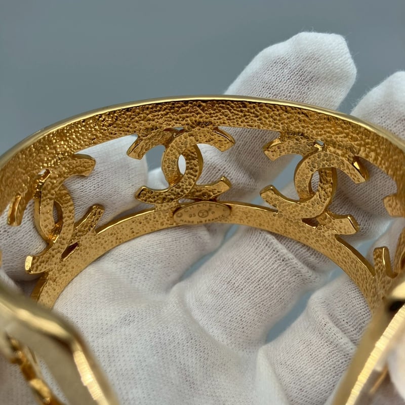 CHANEL (シャネル) ヴィンテージ デカココ 5連ココマーク ブレスレット