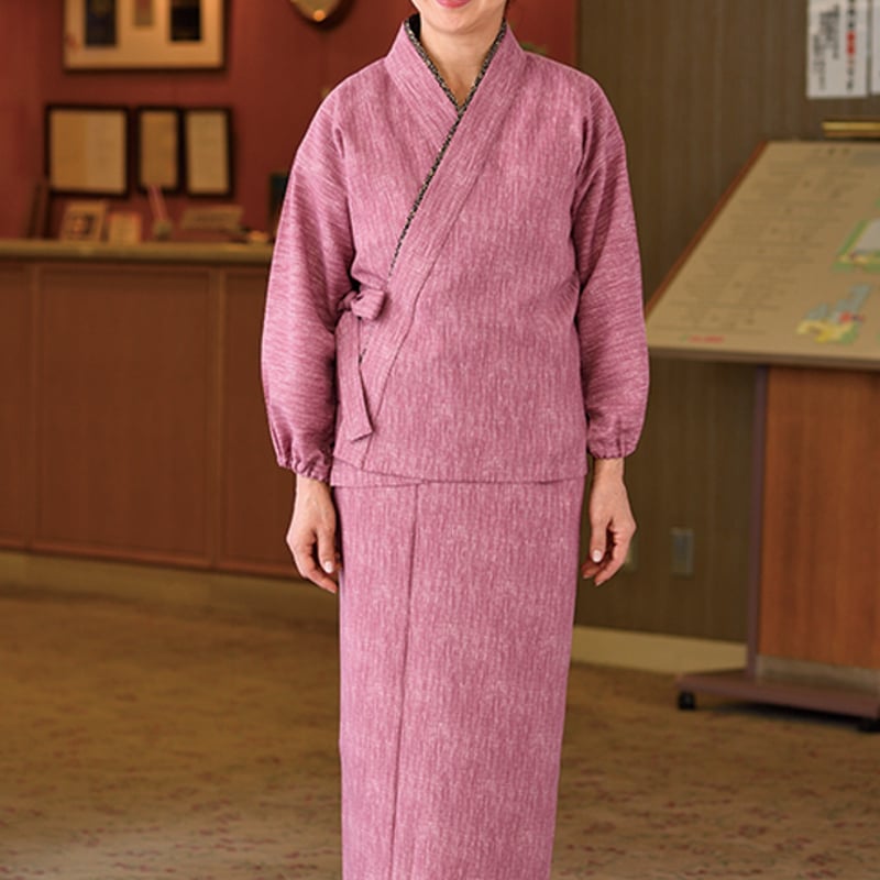 ぐるぴた二部式着物 上下セット 蓮喜 W-500 さえずり | 布の力 久磨衣