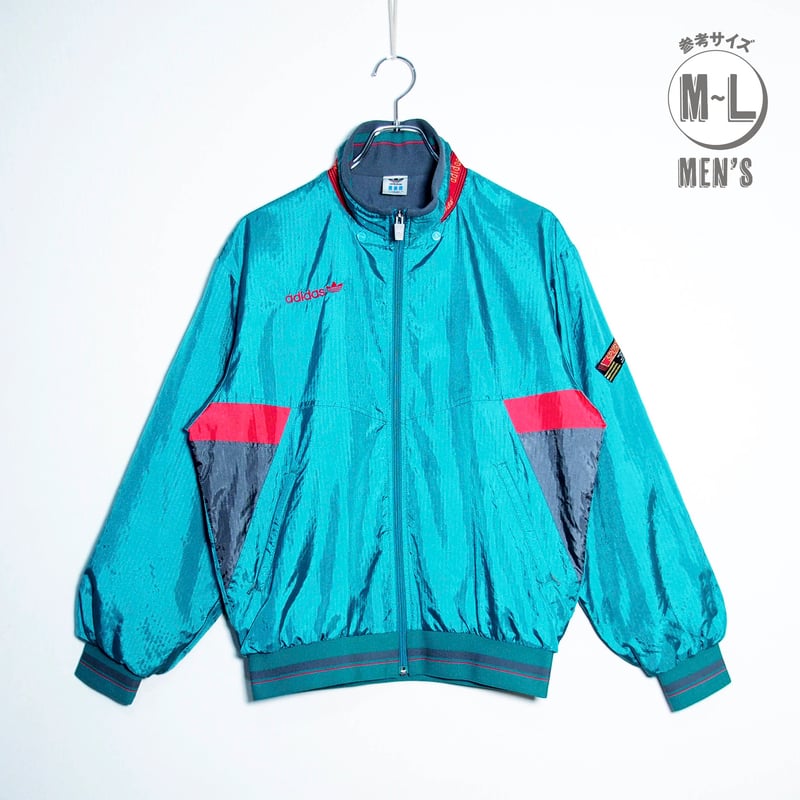 USED【 adidas 】90sナイロンジャケット（デサント製）／MENS：M〜L