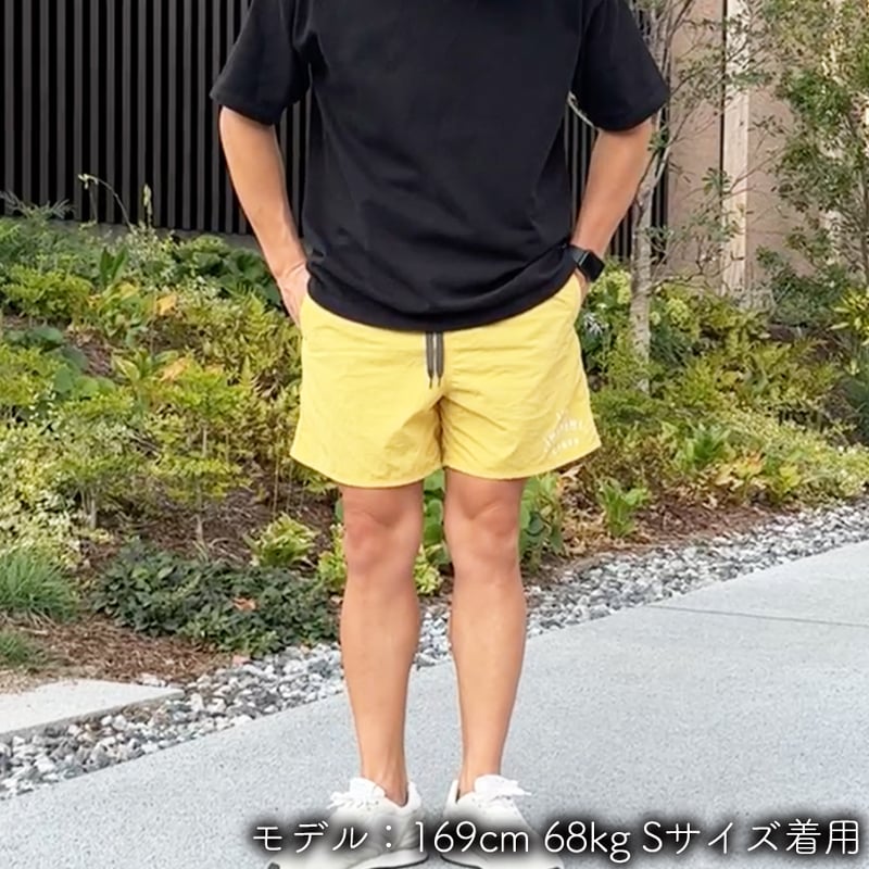 ハーフパンツ＜I'm IMANAMI Class＞ イエロー×白文字 水陸両用 2way