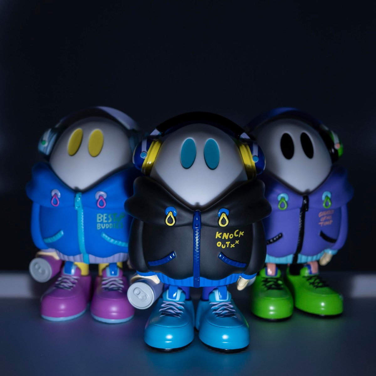 ヘッドホンおばけちゃんソフビ[PURPLE] | ななしのおばけちゃん