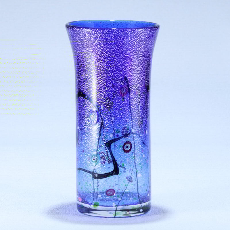 花器「光琳」 筒形 コバルトブルー | グラスアート黒木 | 公式