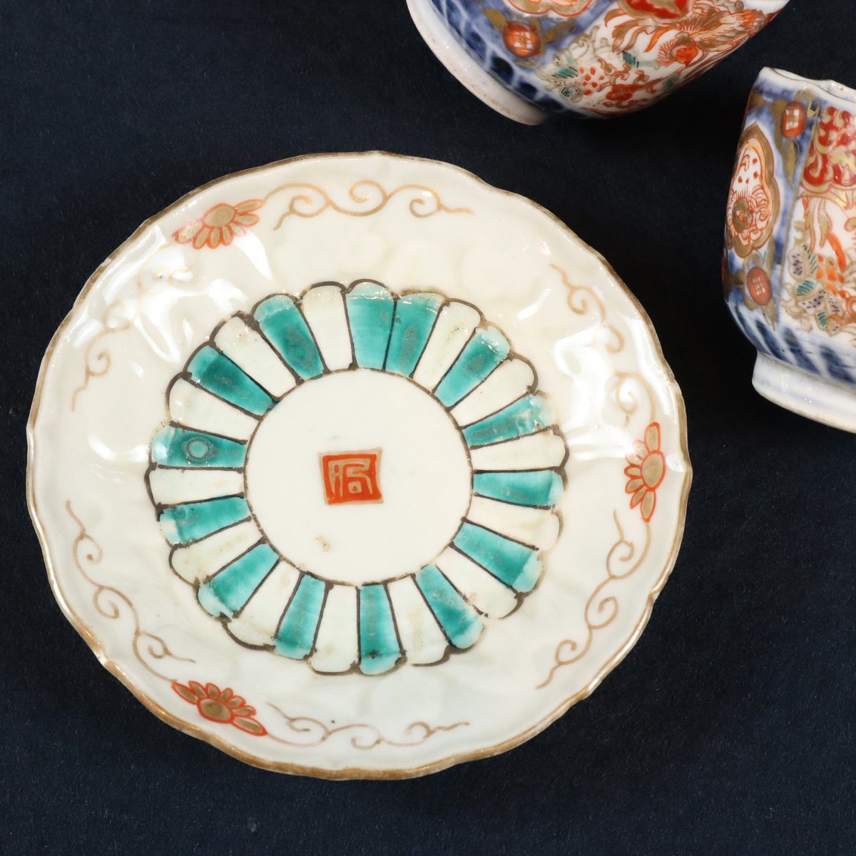 22 伊万里焼 花文 色絵金彩 小皿 明治期 3寸 豆皿 | 三梨 art and antiques