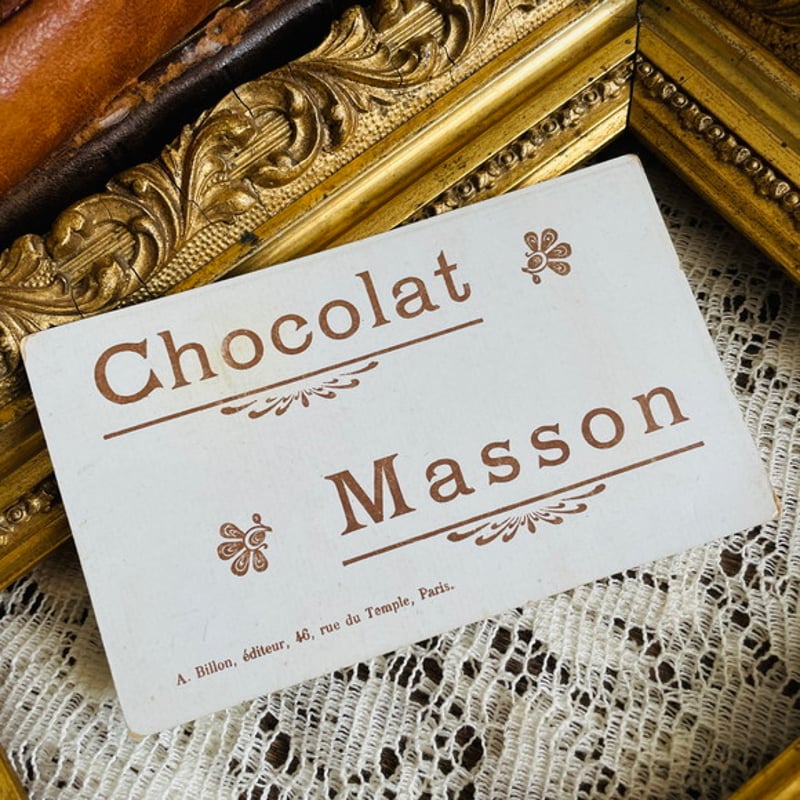 フランスアンティーク クロモス クロモカード 牛とカエル [ch004