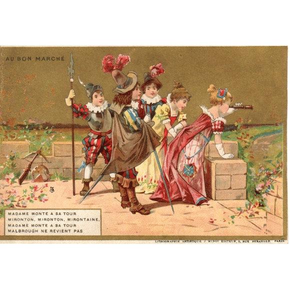 フランスアンティーク ボンマルシェのクロモス いつ帰ってくるのかな