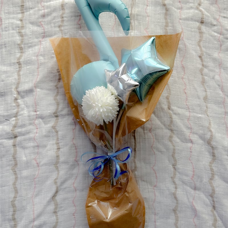 ◇大阪エリア限定ショップより直接配達◇音符バルーンブーケ＊ブルー