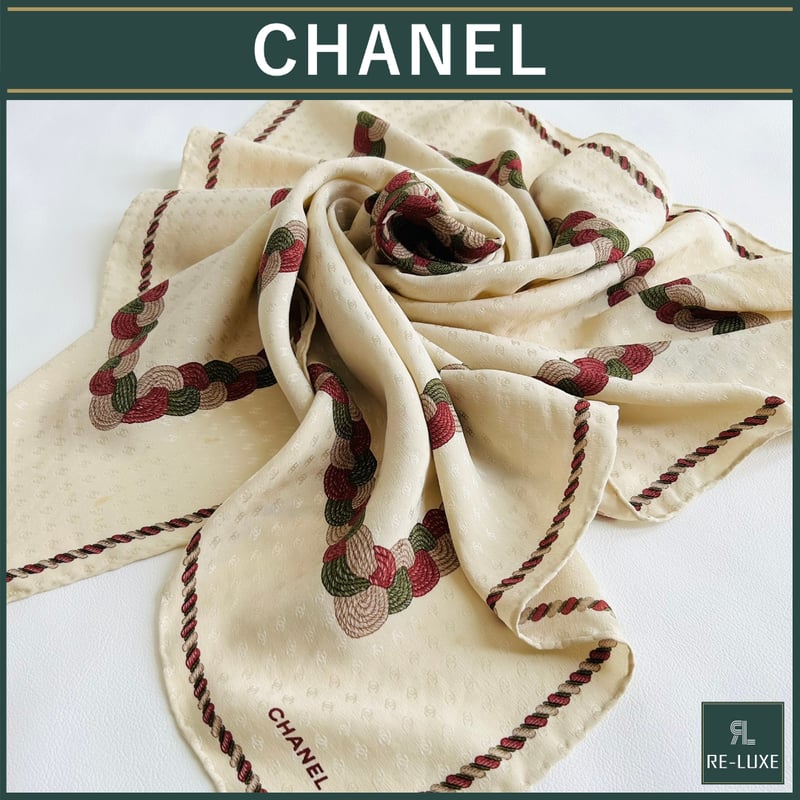CHANEL シャネル vintageスカーフ シルク100% | Re-Luxe