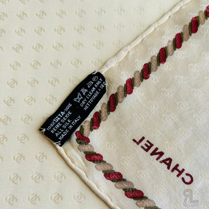 CHANEL シャネル vintageスカーフ シルク100% | Re-Luxe