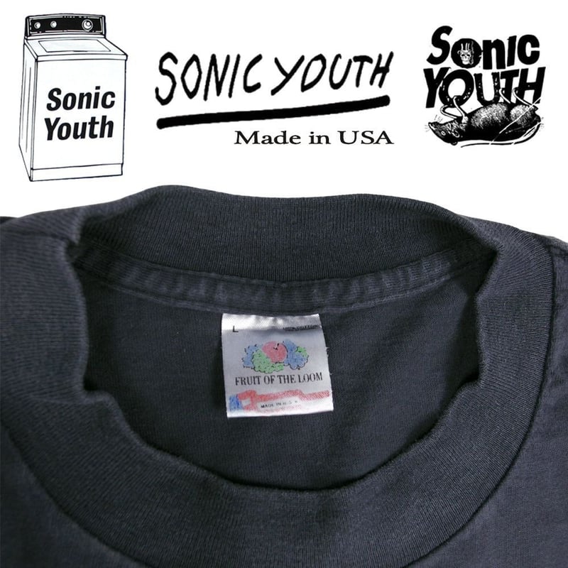 SONIC YOUTH ソニックユース Tシャツ USA ブラック Lサイズ ロックT