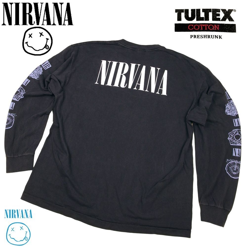 NIRVANA ニルバーナ ロンT 長袖 Tシャツ TULTEX製 ブラック