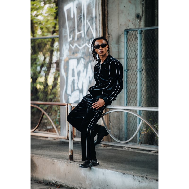 LAST NEST ブラック ベロアジャケット L badhop ラストネストブルゾン