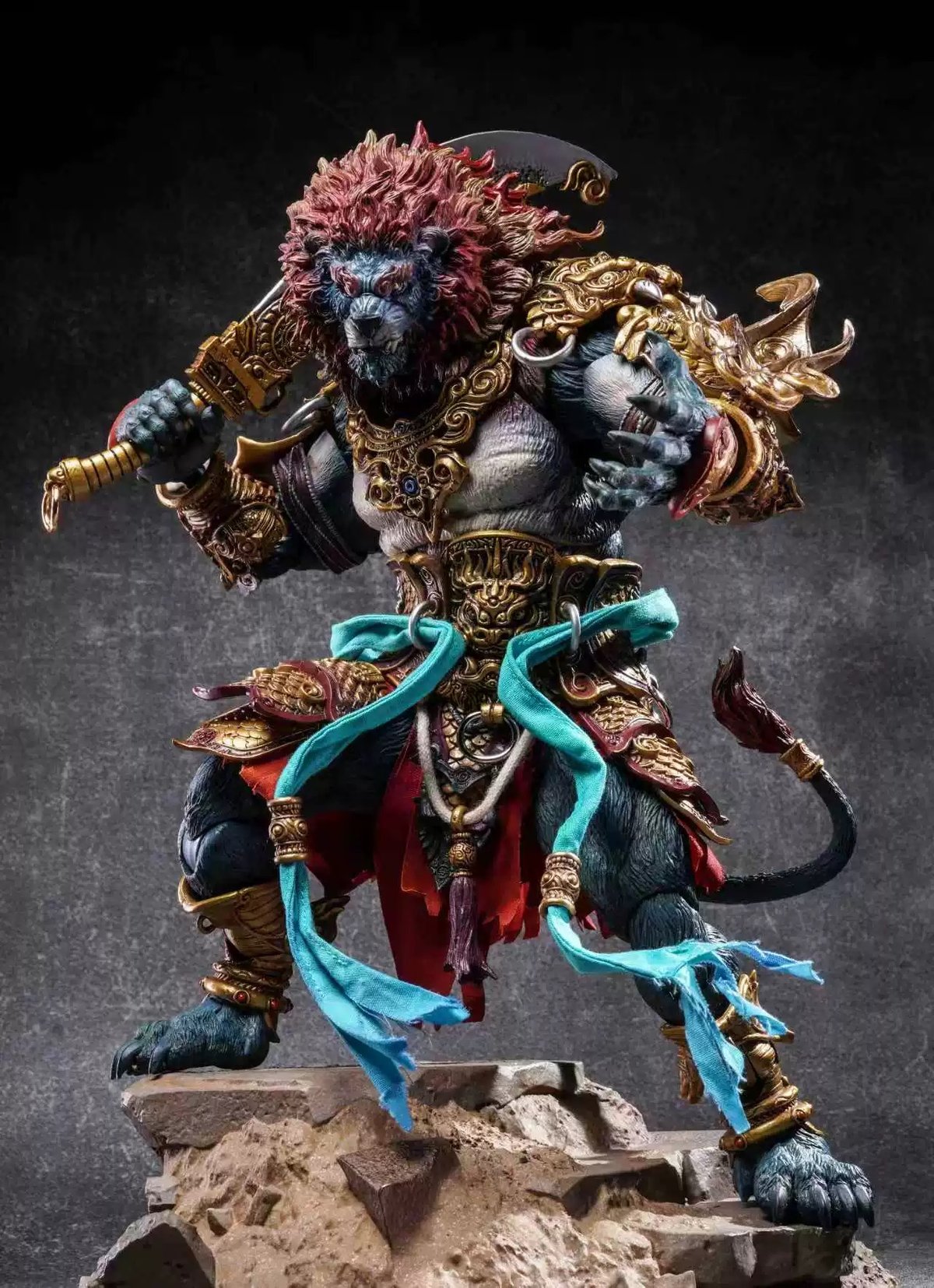 Fury Toys 狂怒工作室 山海魔神录 獅駝嶺 青獅精 Azure Lion (Gold