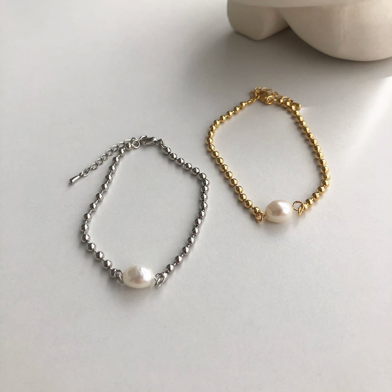 53B dotチェーン淡水パールブレスレット | seasukii