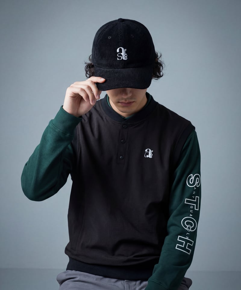 ANTIQUA GOLF×STCH】UNISEX（ユニセックス） キャップ-black |